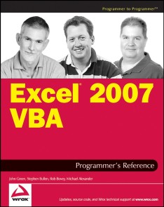 Excel 2007 VBA Programmer's Reference