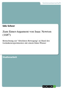 Zum Eimer-Argument von Isaac Newton (1687)