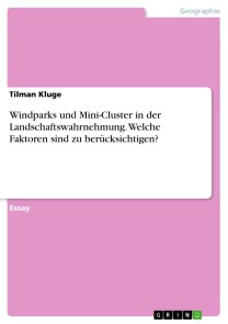 Windparks und Mini-Cluster in der Landschaftswahrnehmung. Welche Faktoren sind zu berücksichtigen?