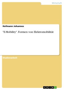 "E-Mobility". Formen von Elektromobilität