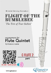 C Flute 2 part: Flight of The Bumblebee for Flute Quintet