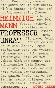 Professor Unrat oder Das Ende eines Tyrannen