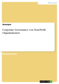 Corporate Governance von Non-Profit Organisationen