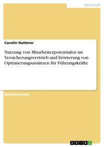 Nutzung von Mitarbeiterpotentialen im Versicherungsvertrieb und Erörterung von Optimierungsansätzen für Führungskräfte