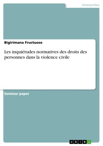 Les inquiétudes normatives des droits des personnes dans la violence civile