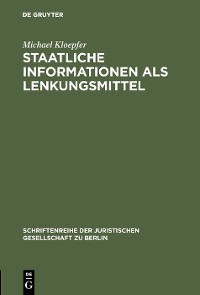 Staatliche Informationen als Lenkungsmittel