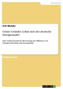 Grüne Gründer. Lohnt sich der deutsche Energiemarkt?