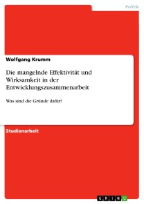 Die mangelnde Effektivität und Wirksamkeit in der Entwicklungszusammenarbeit