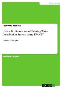 Hydraulic Simulation of Existing Water Distribution System using EPANET