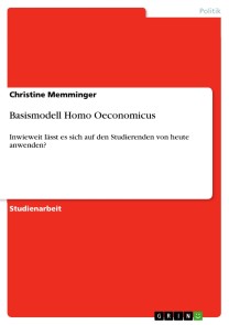 Basismodell Homo Oeconomicus