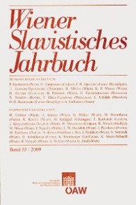 Wiener Slavistisches Jahrbuch / Band 55/2009