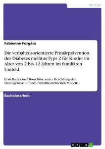 Die verhaltensorientierte Primärprävention des Diabetes mellitus Typs 2 für Kinder im Alter von 2 bis 12 Jahren im familiären Umfeld. Die Vermittlung gesunderhaltender Ernährungsmaßnahmen