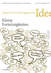 Zeitschrift für Ideengeschichte Heft VIII/3 Herbst 2014