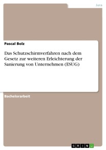 Das Schutzschirmverfahren nach dem Gesetz zur weiteren Erleichterung der Sanierung von Unternehmen (ESUG)