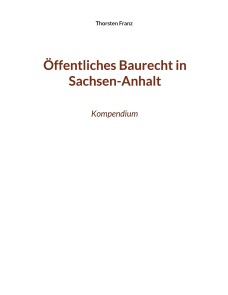 Öffentliches Baurecht in Sachsen-Anhalt