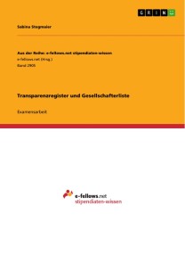 Transparenzregister und Gesellschafterliste