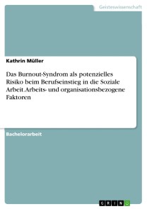 Das Burnout-Syndrom als potenzielles Risiko beim Berufseinstieg in die Soziale Arbeit. Arbeits- und organisationsbezogene Faktoren