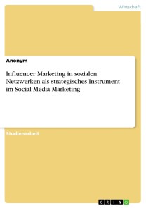 Influencer Marketing in sozialen Netzwerken als strategisches Instrument im Social Media Marketing