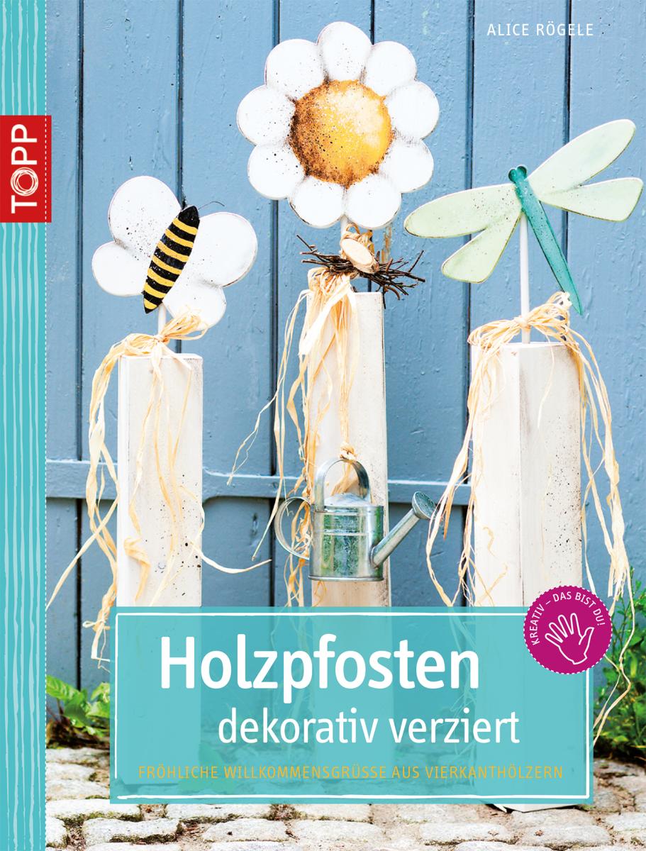 Holzpfosten dekorativ verziert