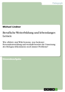 Berufliche Weiterbildung und lebenslanges Lernen