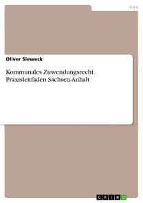 Kommunales Zuwendungsrecht. Praxisleitfaden Sachsen-Anhalt