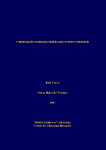 Optimising the continuous final mixing of rubber compounds