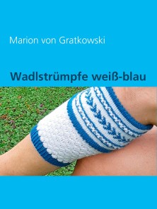 Wadlstrümpfe weiß-blau