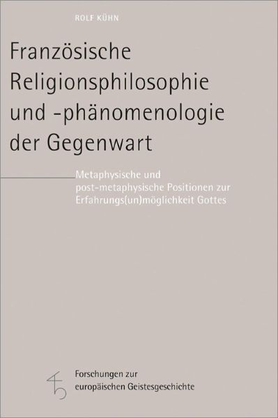 Französische Religionsphilosophie und -phänomenologie der Gegenwart