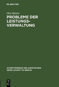 Probleme der Leistungsverwaltung